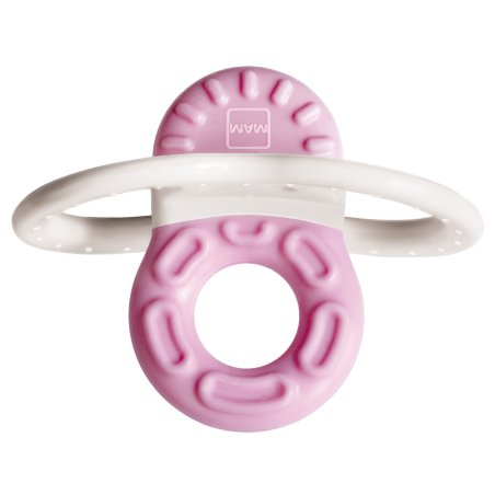 MAM Bite & Relax Phase 1 Tétine pour bébé classique Rond Rose, Blanc