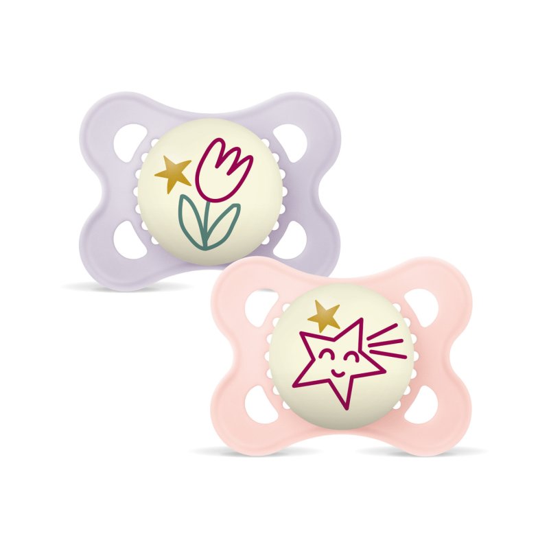 MAM - Original Night Silk 2p Box V - Pink - 0-6m