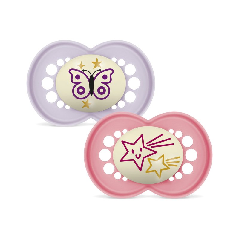 MAM - Orig Night Silk 2p Box V - Pink