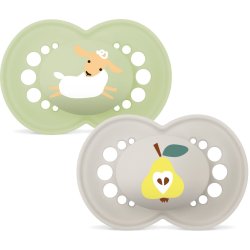 MAM - Original Silk Pacifiers - Neutral - 6-16m