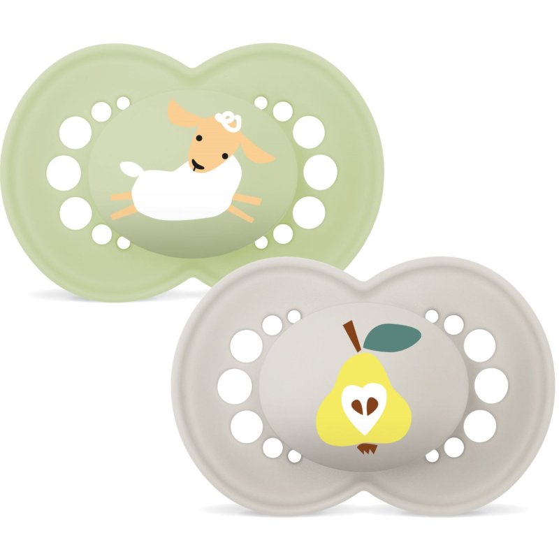 MAM - Original Silk Pacifiers - Neutral - 6-16m