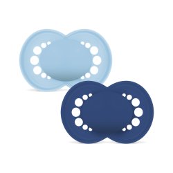MAM - Orig Silk Pacifier 16-36m 2 Pack - Blue