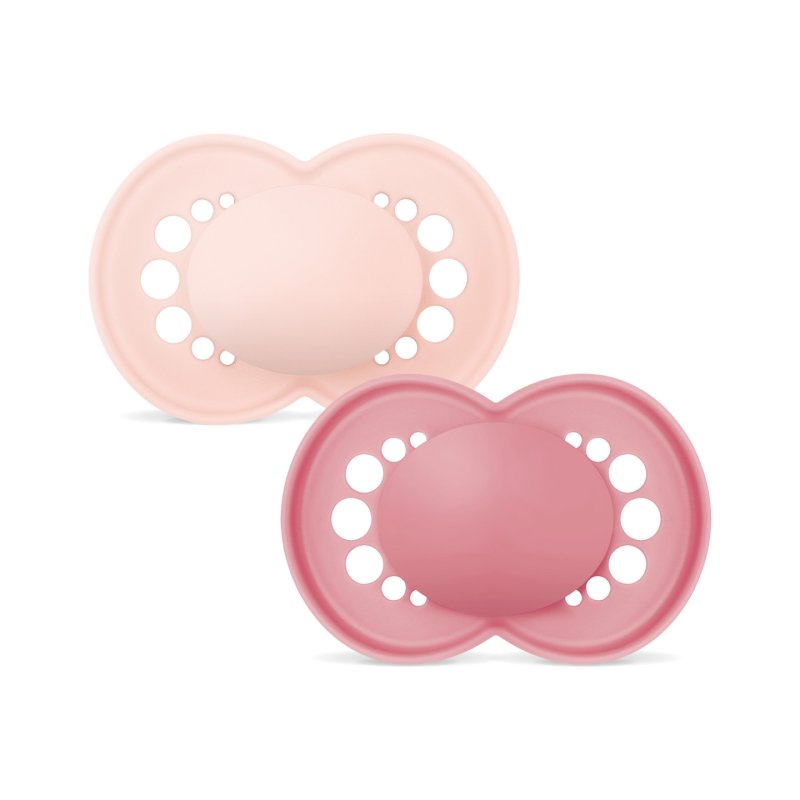 MAM - Orig Silk 2p Box V Unprint - Pink - 6-16m