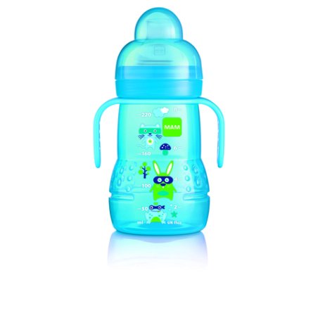 MAM Trainer feeding bottle 220 ml Blue, Transparent