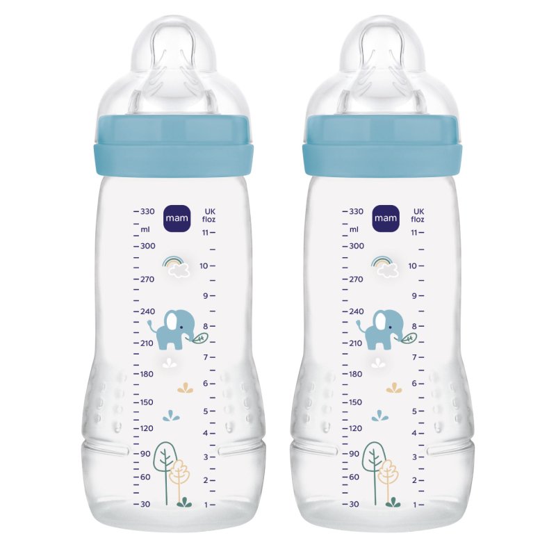 MAM - Easy Active Baby Bottle - Blue - 330ml