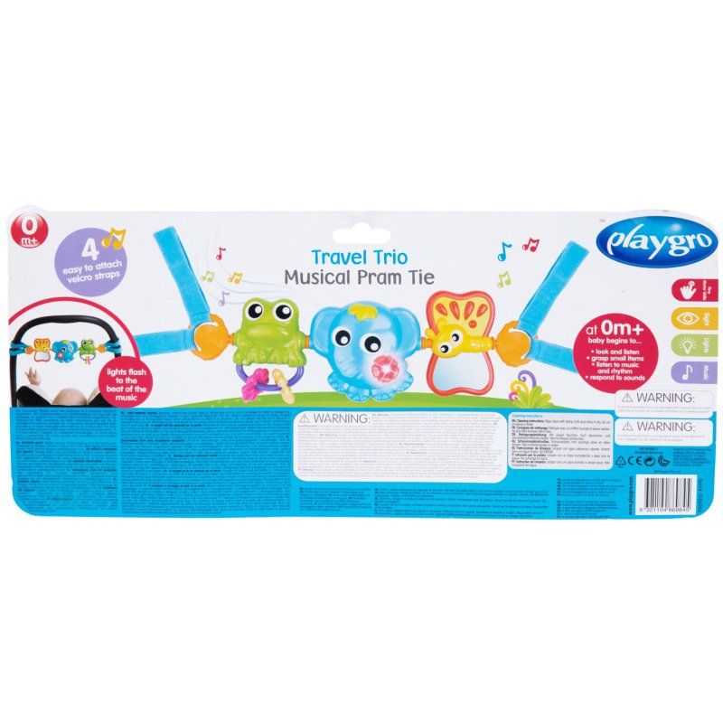 Playgro Travel Trio Musical Pram Tie jouet pour bébé accroché