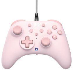Hori Manette filaire HORIPAD Turbo (Cozy Pink) pour Nintendo Switch 2 – Sous licence officielle Nintendo