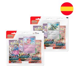 Spanish Pokemon Temporal Forces assorted Blister card game 3 booster packs