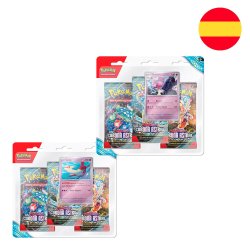Spanish Pokemon Stellar Crown assorted Blister card game 3 booster packs