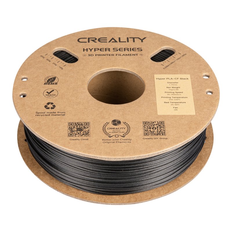 Creality Hyper PLA-CF Fibre de carbone Noir 1 kg