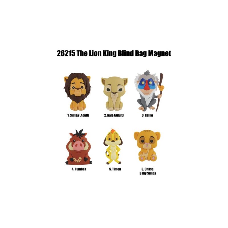LE ROI LION -Series 1 - 3D Foam Magnets in blind bags (Display 12 Pcs)