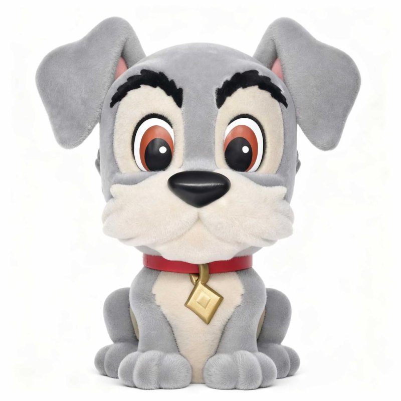DISNEY DOGS - Tramp - Tirelire Flocked