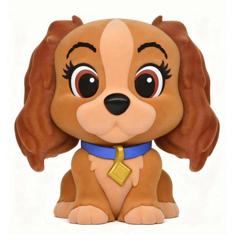 DISNEY DOGS - Lady - Tirelire Flocked