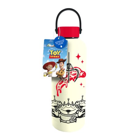 TOY STORY - Pizza Planet - Bouteille d'Eau en Métal avec Anse - 500ml