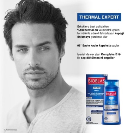 Bioblas Thermal Expert Men Shampoo Against Dandruff & Hair Loss 360ml