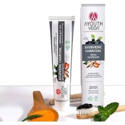 Ayouth Veda Ayouthveda Activated Carbon Toothpaste - Bamboo, Teeth Whitening & Gum Care, Fluoride-Free, Vegan