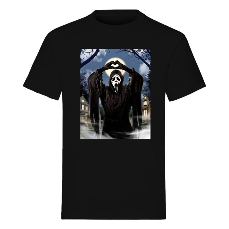 Scream T-Shirt Ghost Face Hearts Size XL