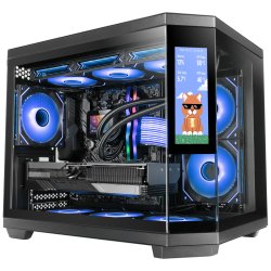 Boitier Mini Tour Micro ATX Mars Gaming MC-3T Core LCD M avec panneaux vitrés (Noir)