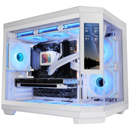 Mars Gaming MC3TCORELCDMW computer case Mini Tower White
