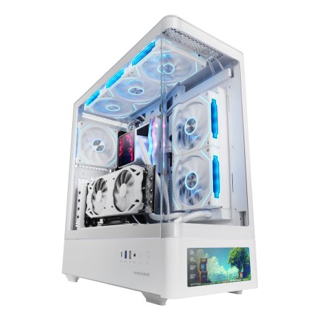 Mars Gaming MCLCDPROW unité centrale Midi Tower Blanc