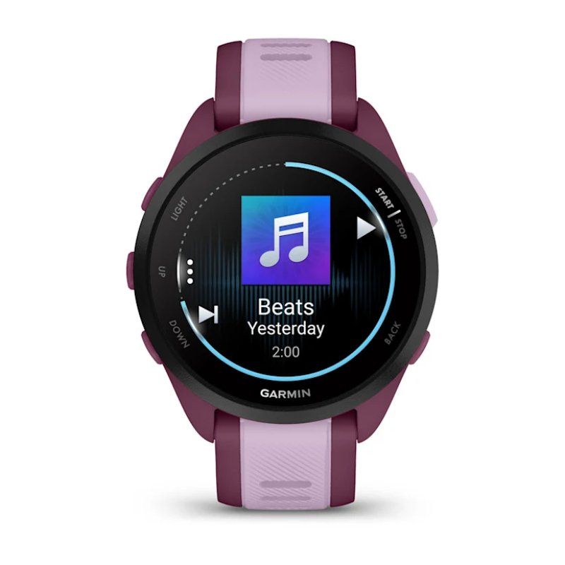 Garmin Forerunner 165 Music 3,05 cm (1.2") AMOLED 43 mm Numérique 390 x 390 pixels Écran tactile Violet GPS