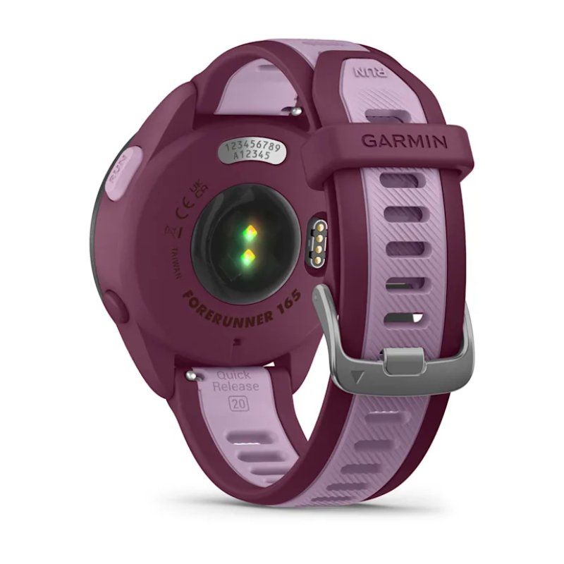 Garmin Forerunner 165 Music 3,05 cm (1.2") AMOLED 43 mm Numérique 390 x 390 pixels Écran tactile Violet GPS