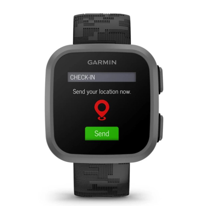 Garmin Bounce 3.3 cm (1.3") LCD 42 mm Digital 240 x 240 pixels Touchscreen 4G Black Wi-Fi GPS (satellite)