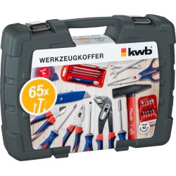 kwb Werkzeugkoffer 65tlg Hartkunststoff Grundausstattung