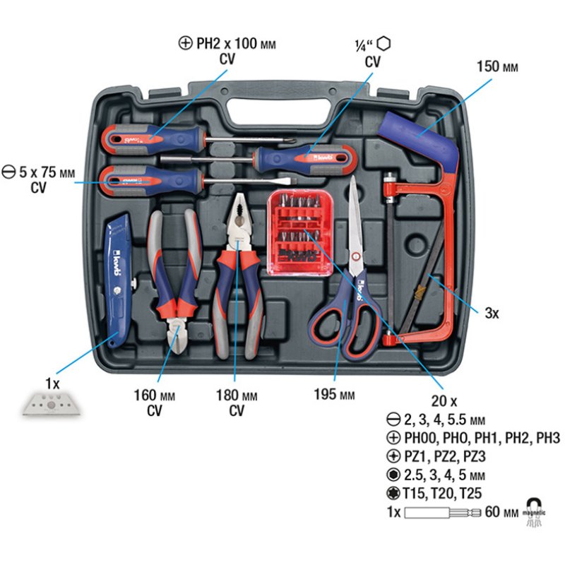 kwb Tool Case 65 PC 65 tools