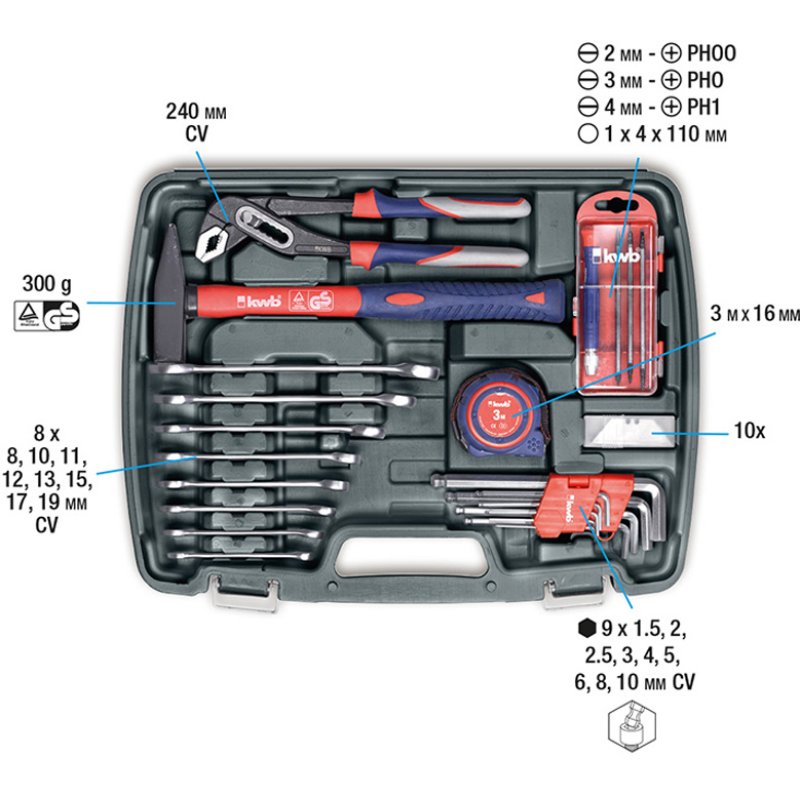 kwb Tool Case 65 PC 65 outils