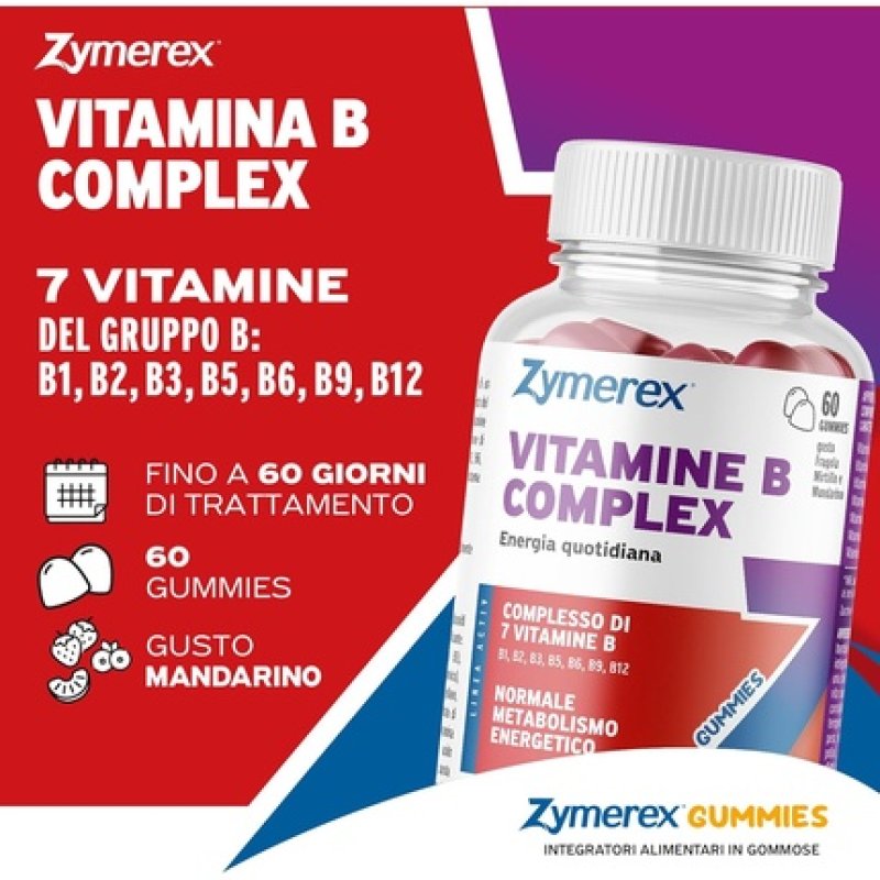Zymerex Vitamin B Complex Gummies 60 Gummies for Energy Metabolism