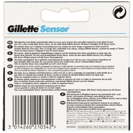 Gillette Sensor Blades for Men - Pack of 5 Refills