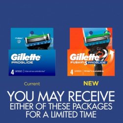 Gillette Proglide Razor Refills for Men - Pack of 4 Razor Blade Refills