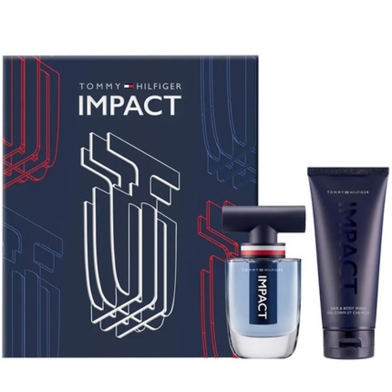 TOMMY HILFIGER IMPACT M SET EDT 50ML HAIR BODY WASH 100ML
