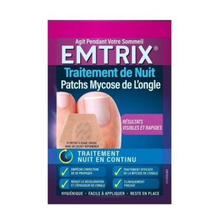 Emtrix Night Patch Treatment for Toenail Fungus Patented Formula