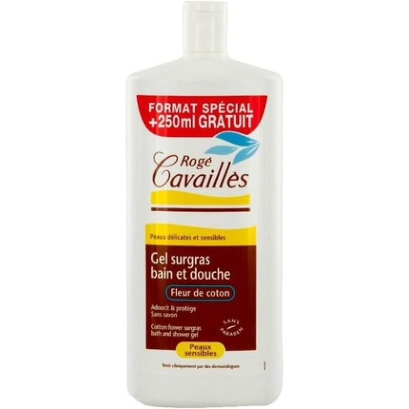 Rog Cavaills Surgras Bath and Shower Fragranced Gel 1L Cotton Flower