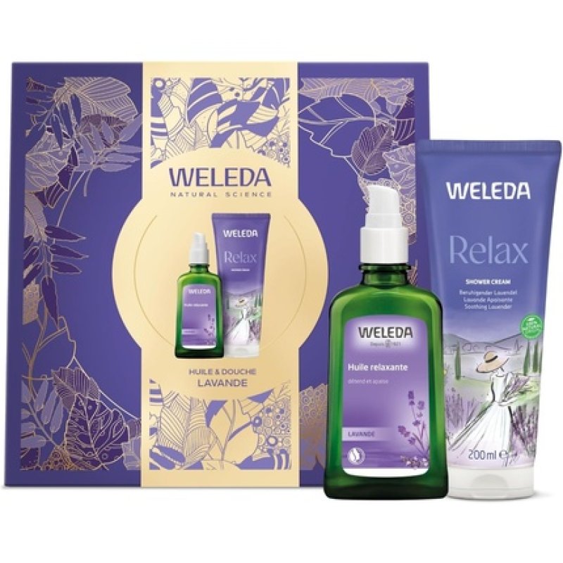 Weleda Lavender Christmas Body Gift Set 2025 100ml Oil & 200ml Shower Gel