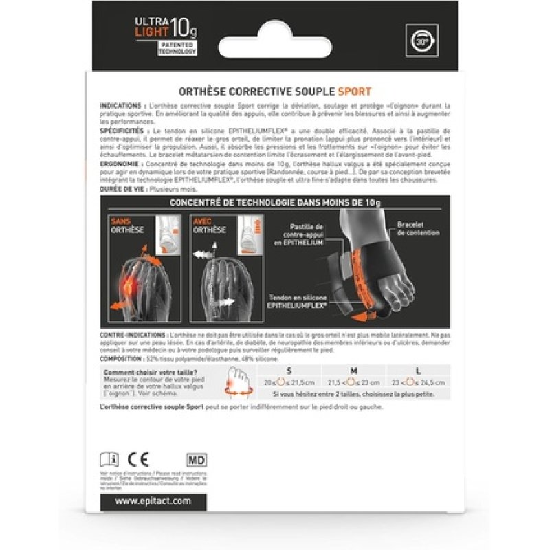 Epitact Sport Orthosis Hallux Valgus Flex 02 Size L