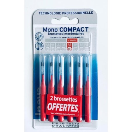 Inava Mono Compact Brushes 15mm Large Spaces Red
