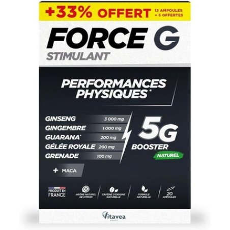 Vitavea Health Force G Bio Stimulant for Physical Performance 20 Ampoules