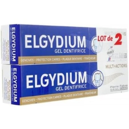 Elgydium Multiactions Toothpaste Gel 75ml - Pack of 2