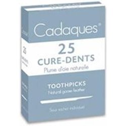 Tradiphar Natural Goose Feather Toothpicks - Pack of 25