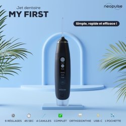Neopulse My First Ultra Compact Oral Irrigator 2-in-1 with 4 Cannulas