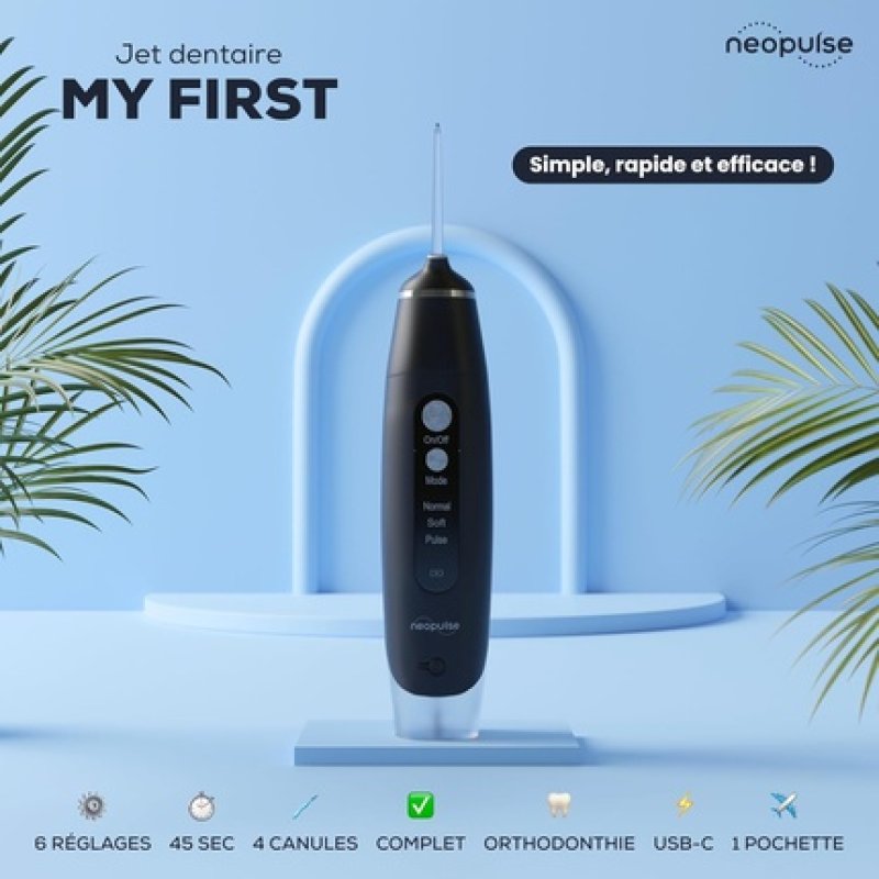 Neopulse My First Ultra Compact Oral Irrigator 2-in-1 with 4 Cannulas