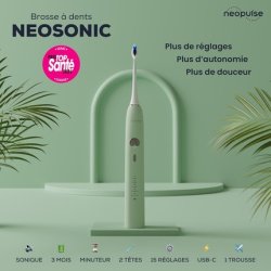 Neosonic Sonic Electric Toothbrush with 3 Months Battery Life and 15 Modes