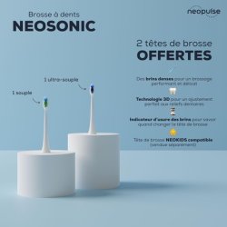 Neosonic Sonic Electric Toothbrush with 15 Modes and 3 Months Battery Life
