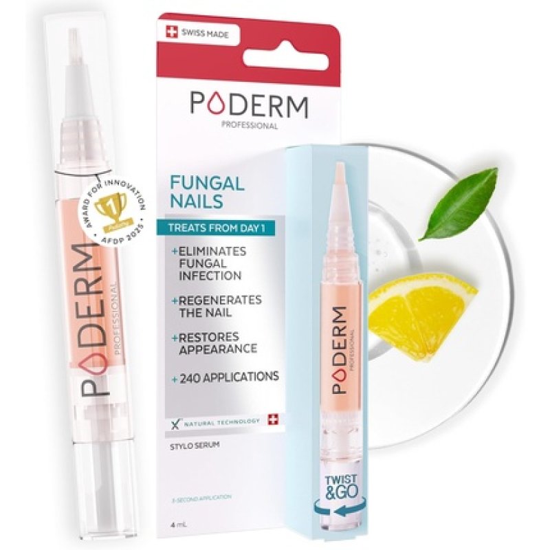 Poderm Nail Fungus Serum Pen Developed by a Podiatrist Made in Switzerland