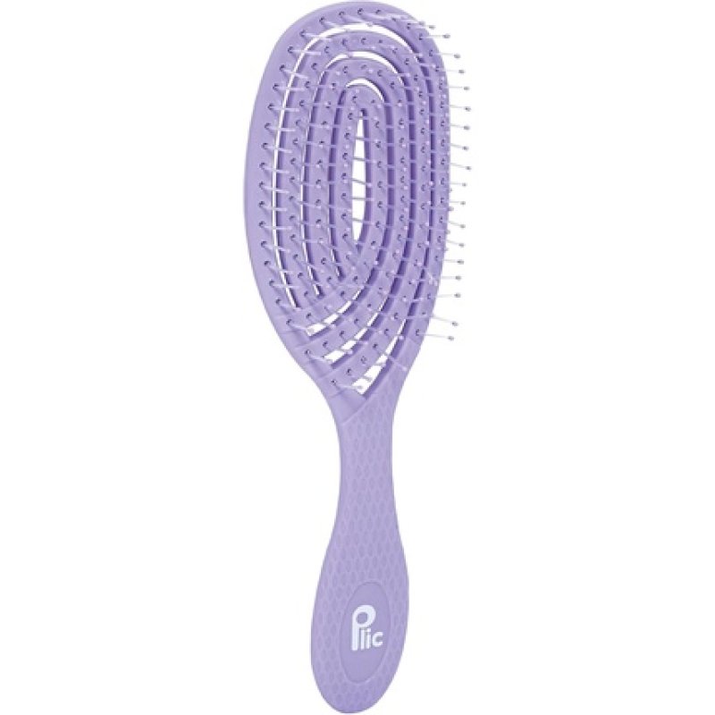 Curved Detangling Brush with Beaded Nylon Bristles and Nonslip Ergonomic Design