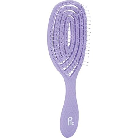 Curved Detangling Brush with Beaded Nylon Bristles and Nonslip Ergonomic Design