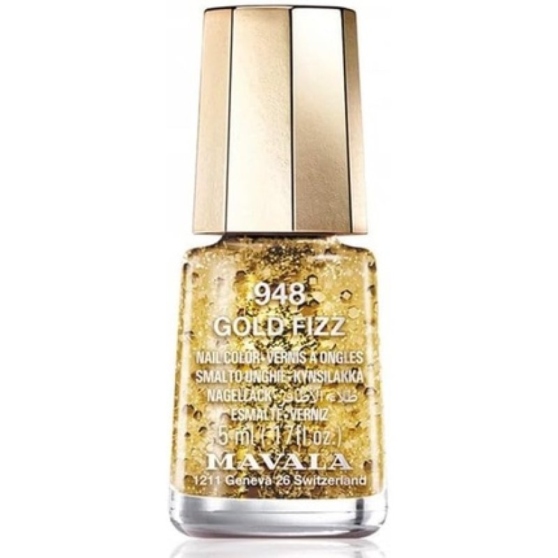 Mavala Fizzy Holiday 2023 Breathable Mini Nail Polish Gold Fizz 5ml